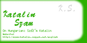 katalin szam business card